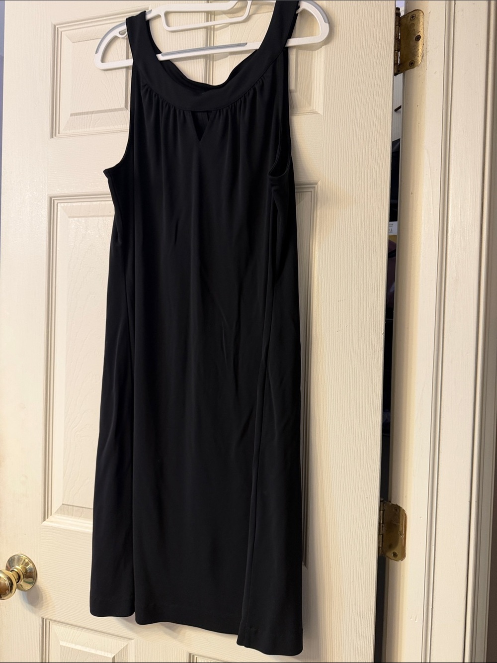 Jones New York Black Halter Keyhole A-line Sleeveless Midi Dress